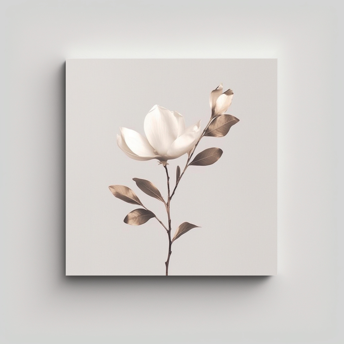 Cuadro Decorativo Minimalista De Magnolias Para Pared Decocuadros