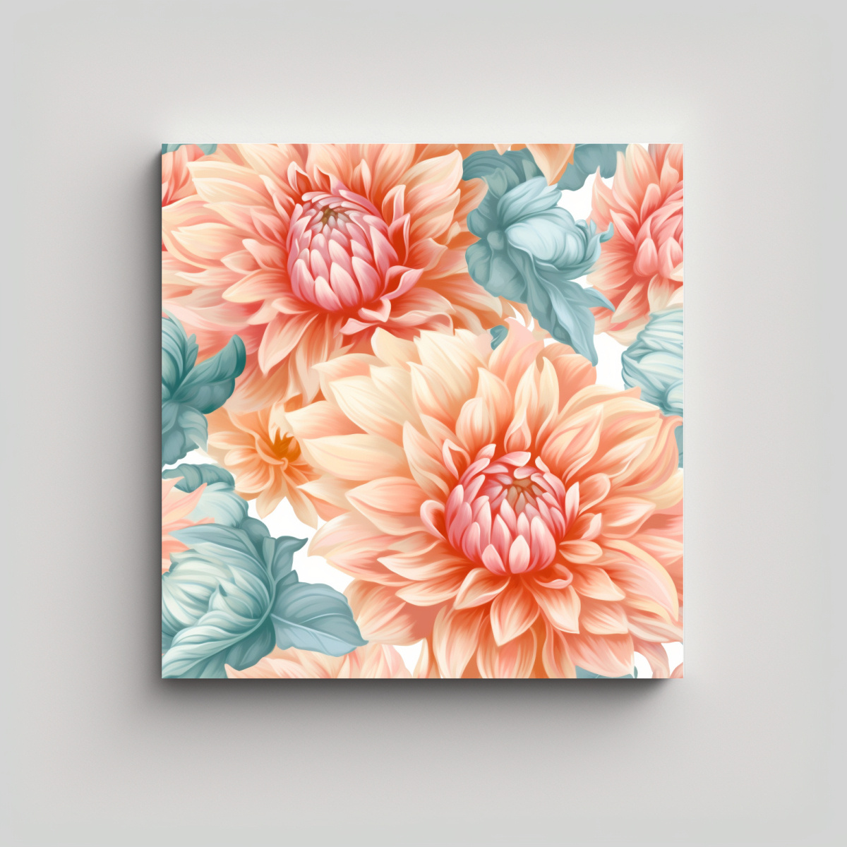 Cuadro Floral De Dahlia De Alta Calidad Para Decorar Tu Comedor