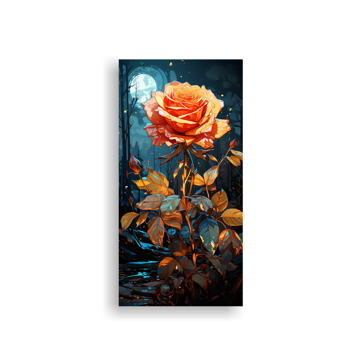 Cuadro Decorativo Estilo Van Gogh Con L Neas Finas Rectangulares