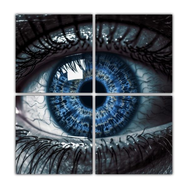 Cuadro Decorativo De Diseño Enigmático Ojo Azul Frontal Decocuadros