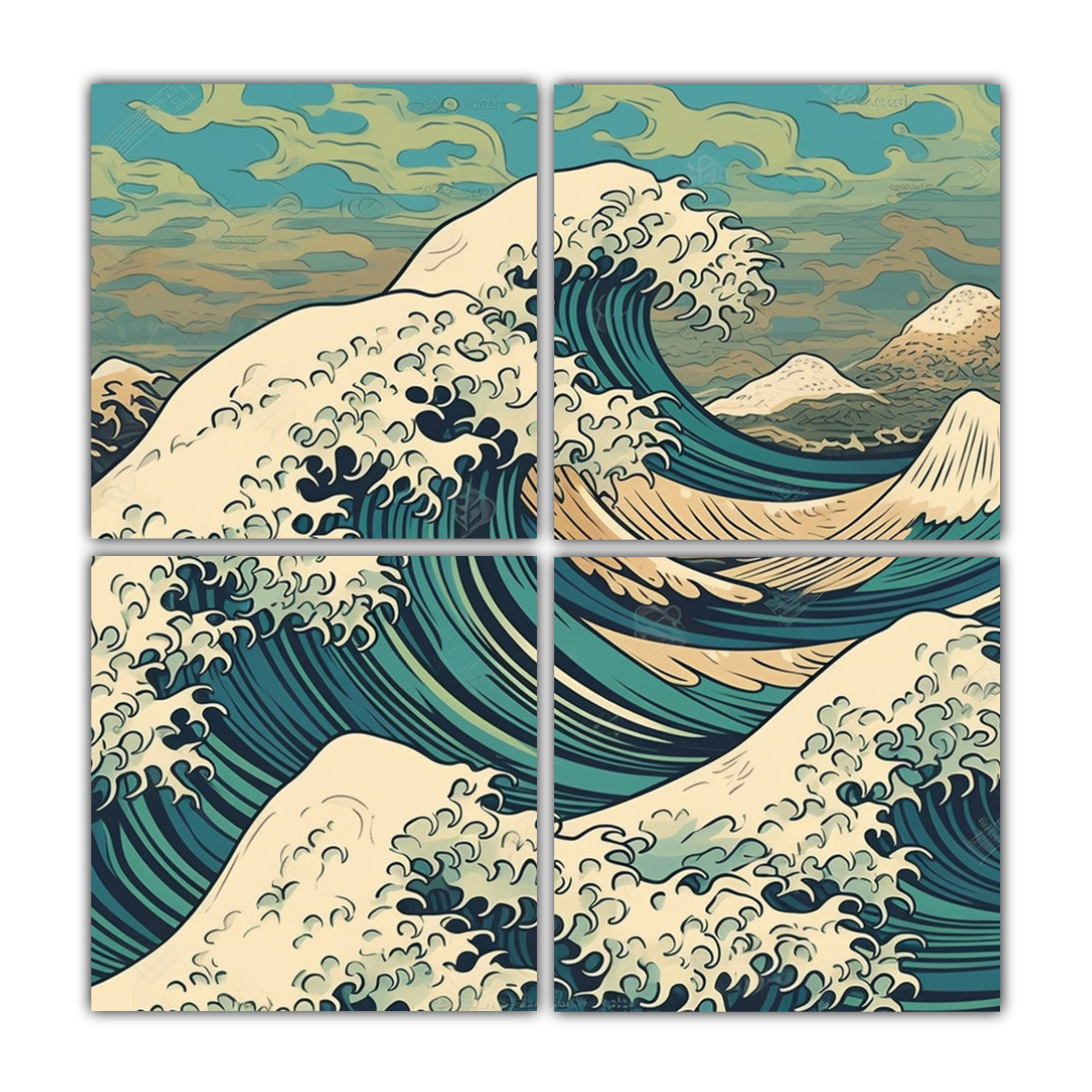 Cuadros Decorativos Ocean Wave En Estilo Japon S Decocuadros