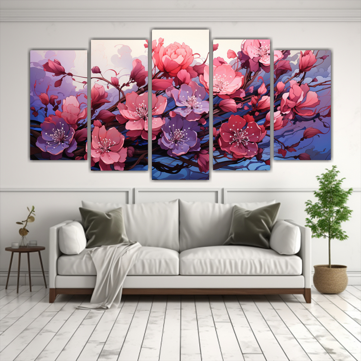 Cuadro Decorativo En Tonos P Rpura Y Rosa Atmosfera Neonoir Neo Pop