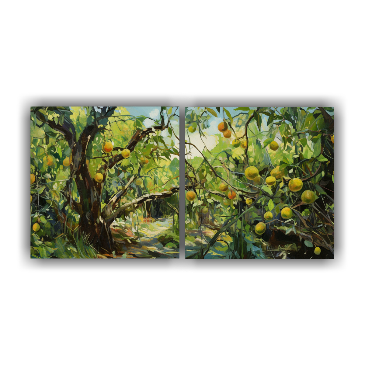 Paisaje En Relieve De Árboles Frutales Cuadros Decorativos Decocuadros