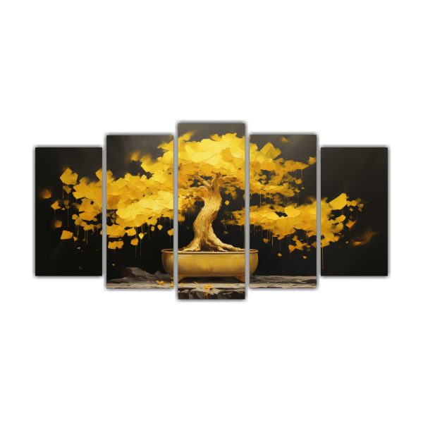 Cuadro Decorativo Pintura Abstracta De Rbol De Bons I Ginkgo Biloba En