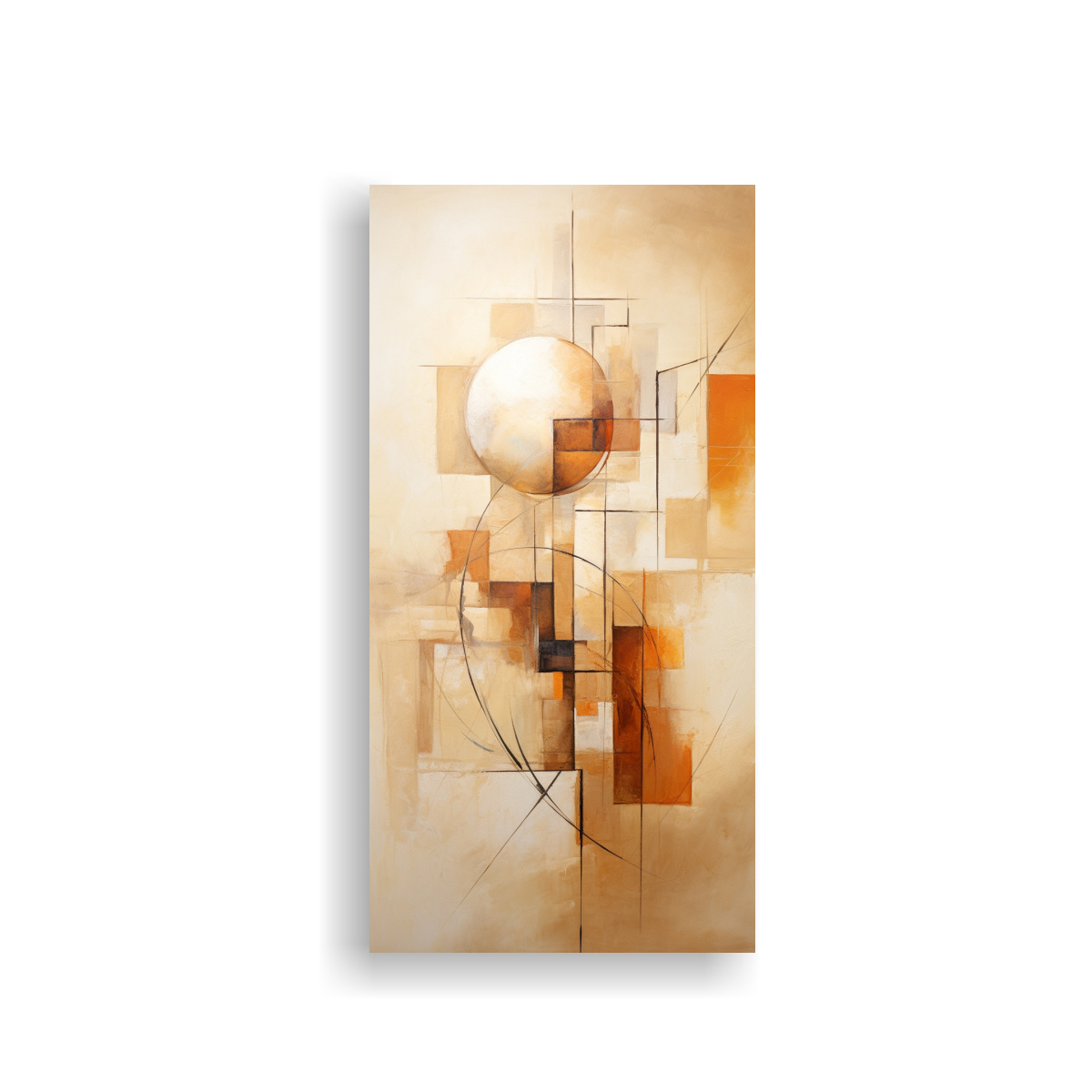 Cuadro Abstracto Beige De Arte Imagen Pop Art En Lienzo Decocuadros