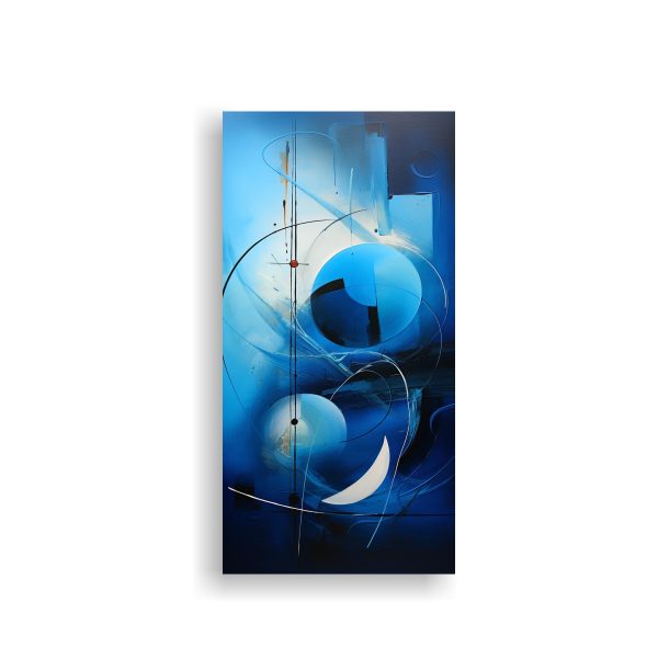 Cuadro Abstracto Azul En Lienzo DecoCuadros