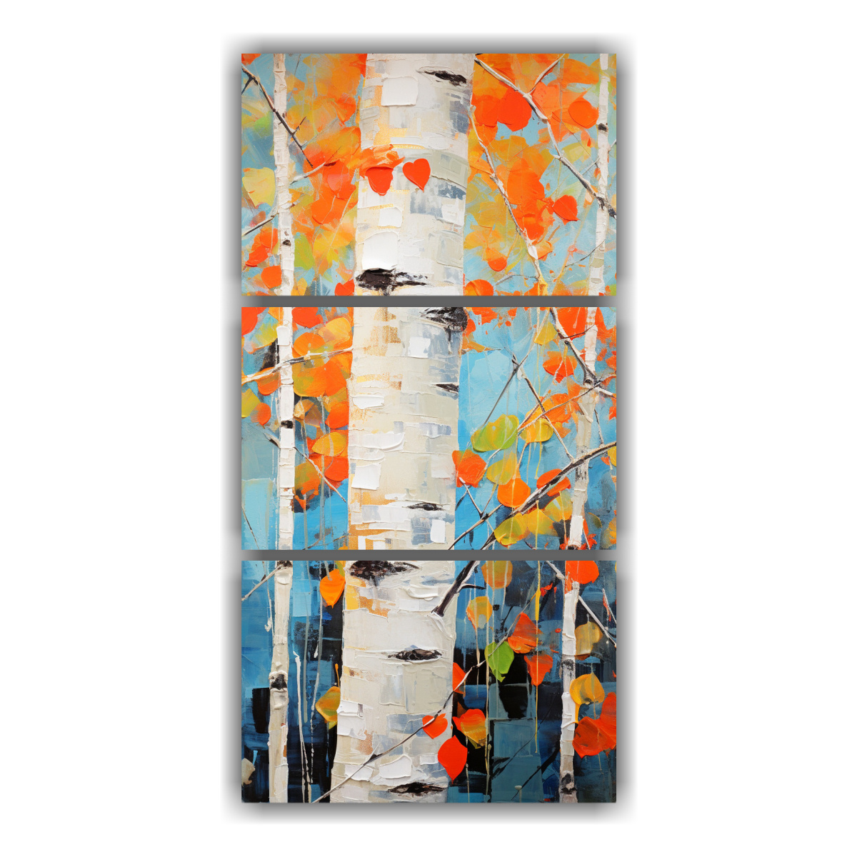 Cuadro Abstracto Árbol Tembloroso Aspen Para Decorar Hogar Decocuadros