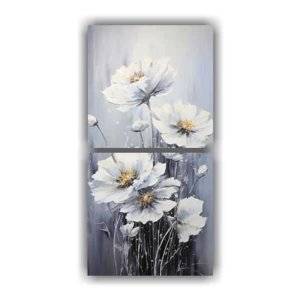 Pintura De Flores En Lienzo Estilo Decorativo Moderno Cuadros De