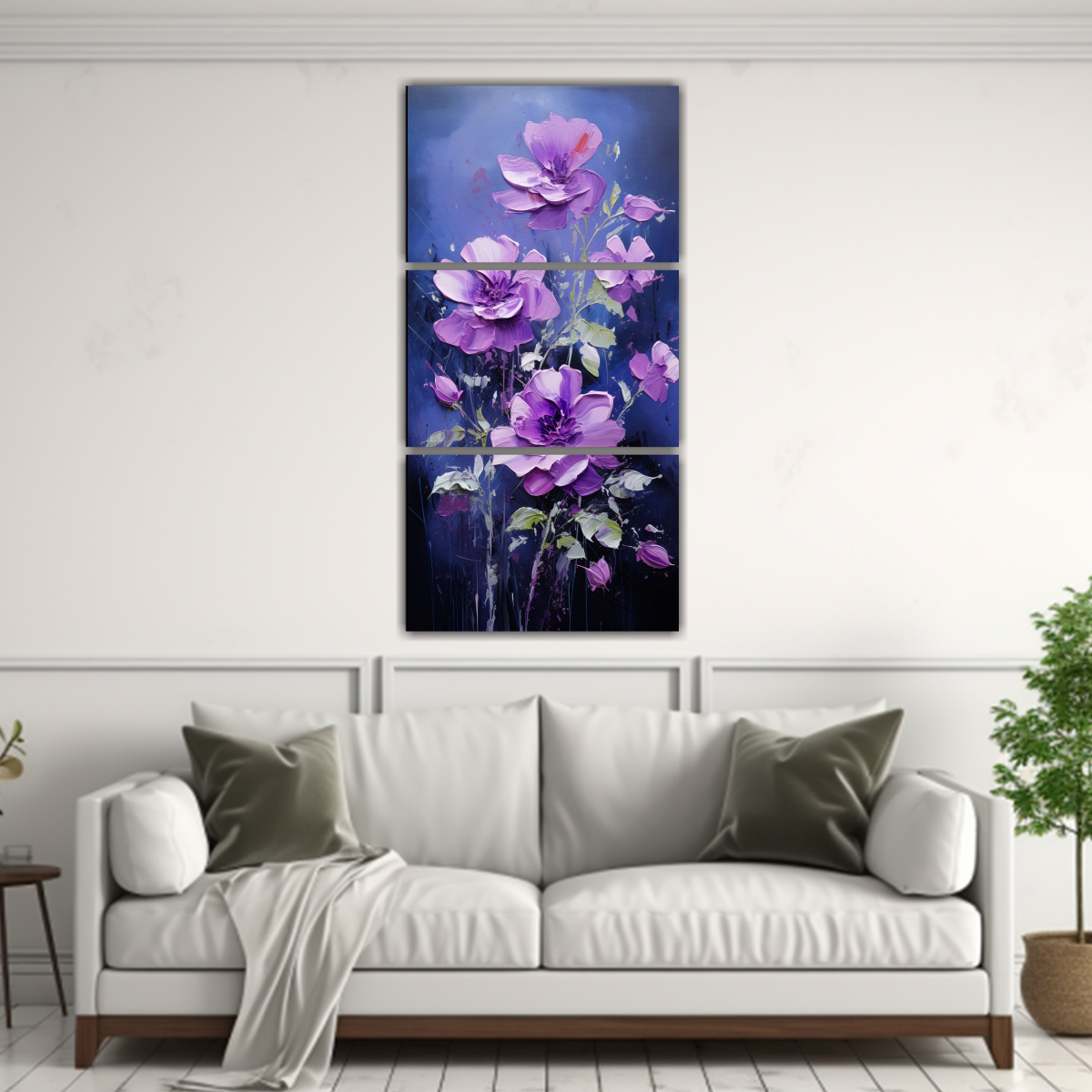 Cuadro De Flores Moradas En Lienzo Decoraci N Moderna Decocuadros