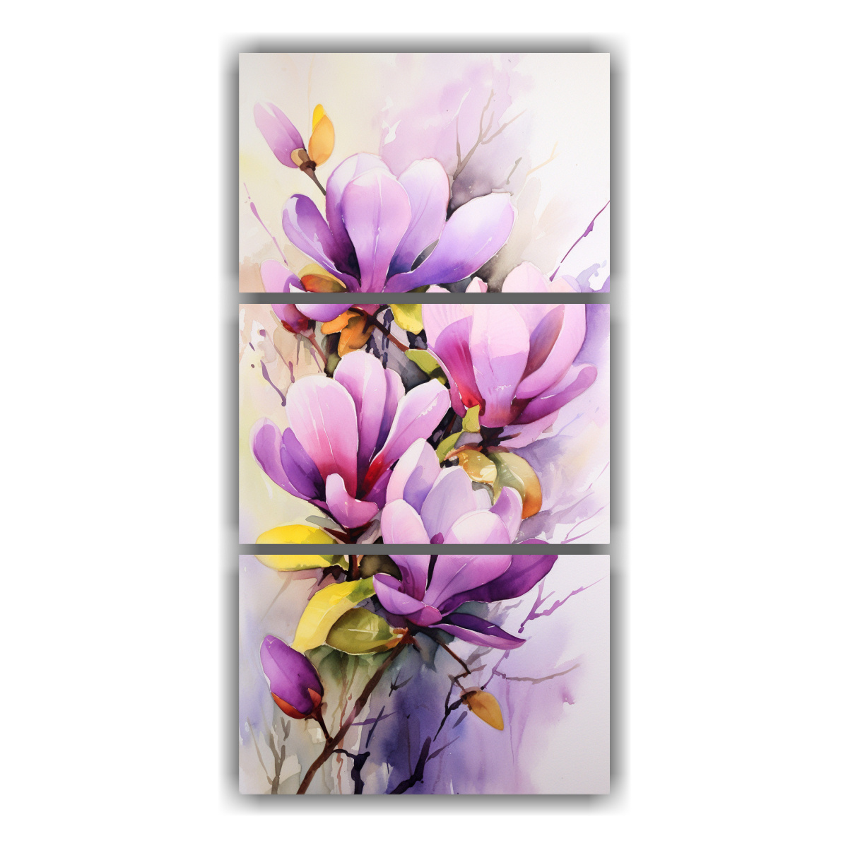 Set Canvas Dise O Impacto Visual A Magnolias Flowers Yellow And