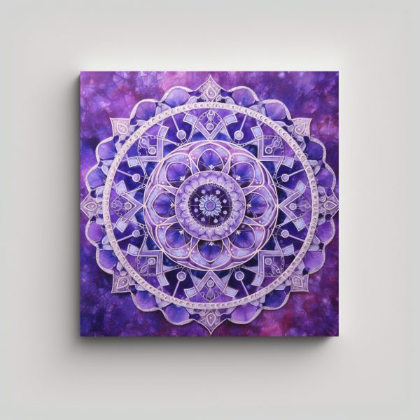 Cuadro Decorativo Estrellas Moradas Mandala Decocuadros