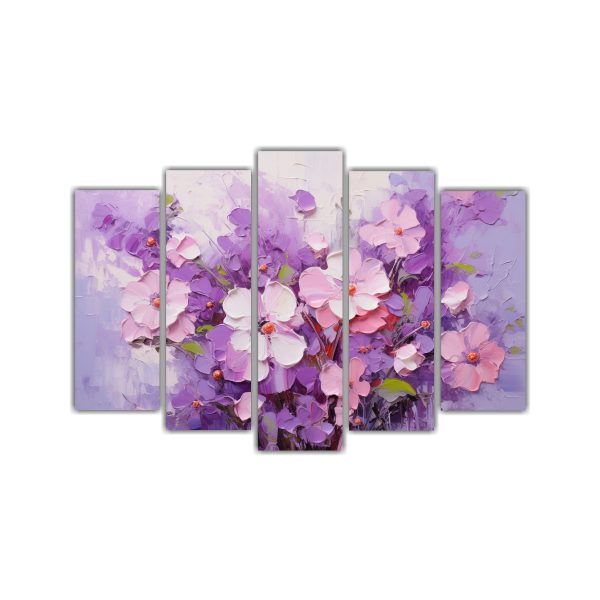 Cuadro De Flores Morado Y Rosa En Lienzo Compra Online Decocuadros