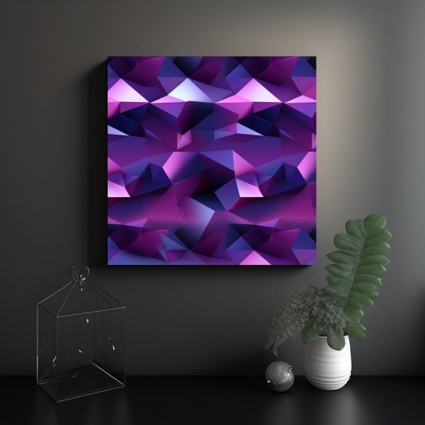 Cuadro Decorativo Geom Trico Morado Resistente Decocuadros