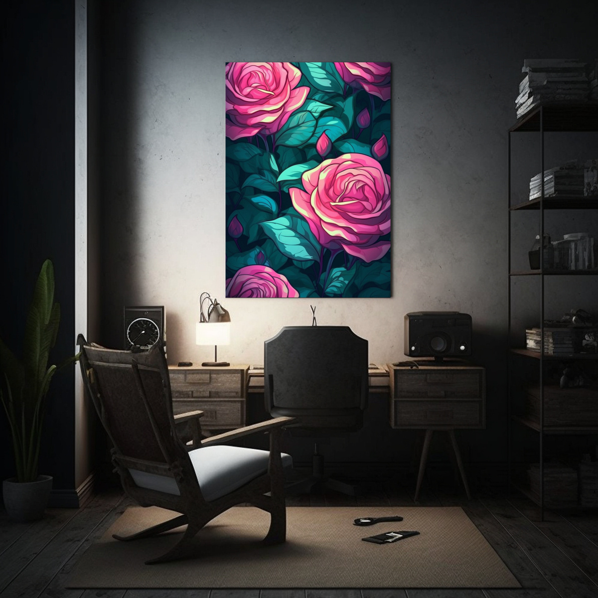 1-cuadro-calidos-alegre-rosas-grandes-dise-o-plano-moderno-4k-pico-1