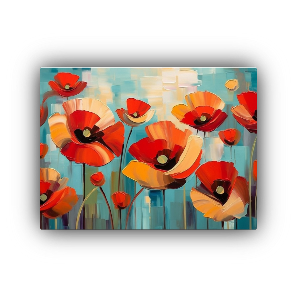 1 Pieza Fotografía Refinado Con Colores Claros Y Un Arte De Amapola En Pinturas De Decoración