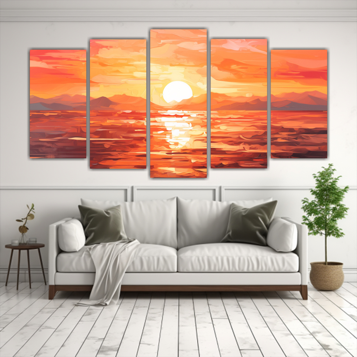 5-cuadros-tema-linda-belleza-cautivadora-de-un-atardecer-de-verano-1