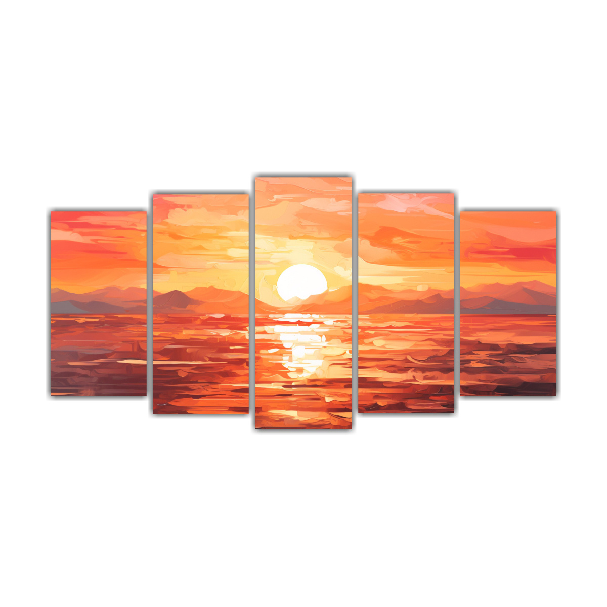 5-cuadros-tema-linda-belleza-cautivadora-de-un-atardecer-de-verano