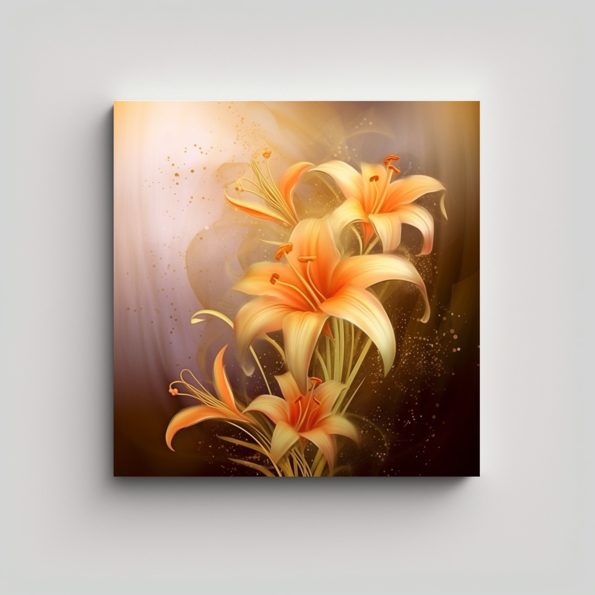 Cuadro Estilo Chino Con Borde Amarillo Brillante - DecoCuadros