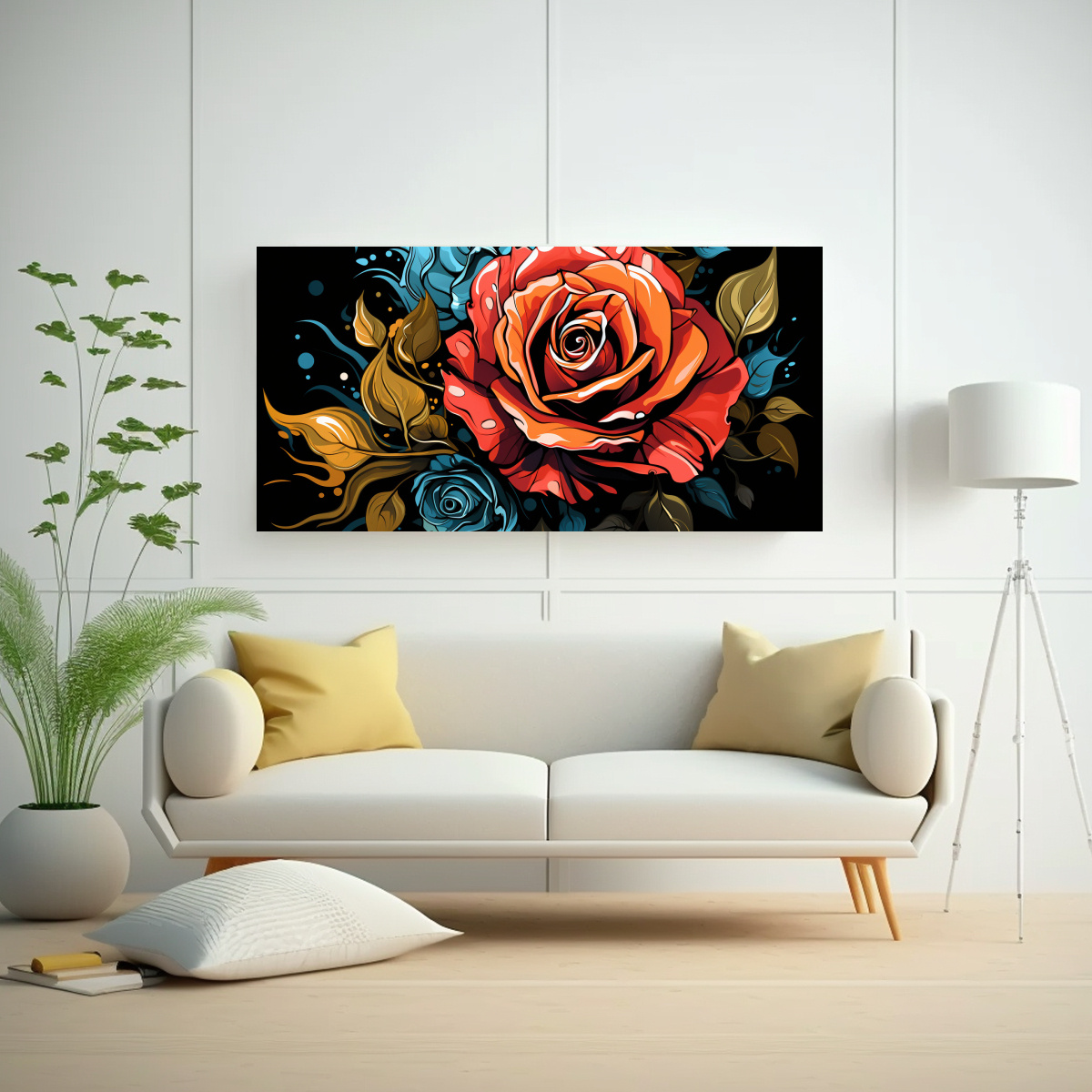 arte-de-pared-colores-en-relieve-dise-o-de-rosa-estilo-graffiti-1