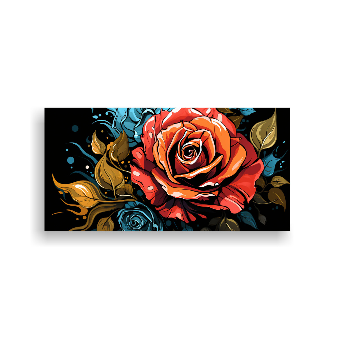 arte-de-pared-colores-en-relieve-dise-o-de-rosa-estilo-graffiti