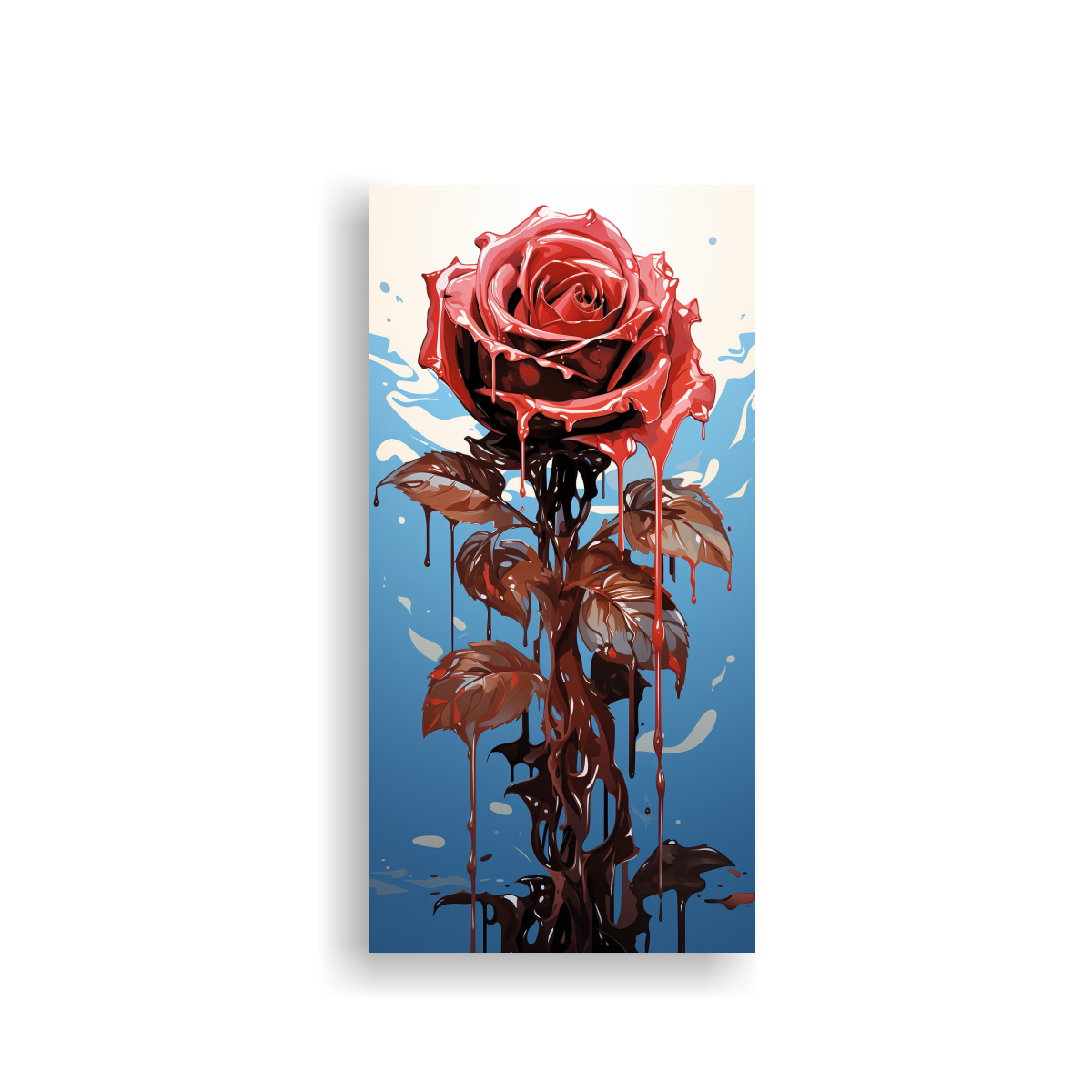 arte-de-pared-concepto-tematica-rosa-derretida-lienzo-cuadro-estilo-plano-negro