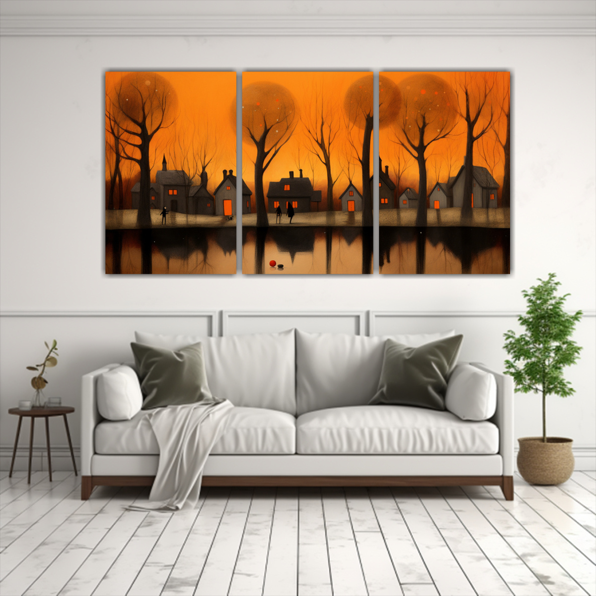 arte-de-pared-estilo-galer-a-casas-en-el-lago-1