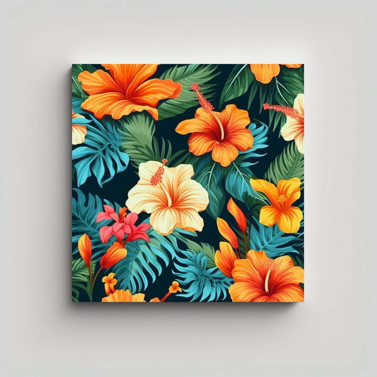 arte-de-pared-feliz-tropical-flores-patr-n-cuadro-conceptual