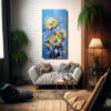 arte-de-pared-imagen-hogar-deco-pintura-al-leo-lienzo-estilo-girasoles-azules-1