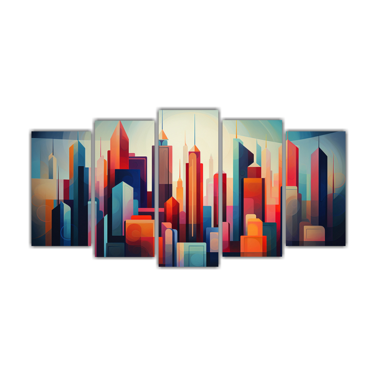 arte-de-pared-impreso-abstracto-de-una-ciudad-en-el-estilo-de-skyline
