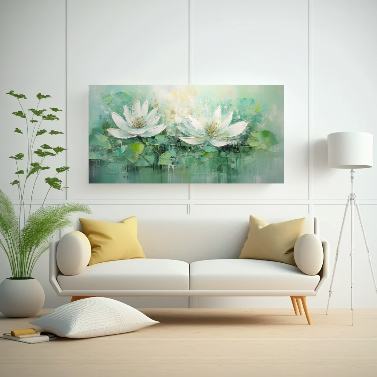 arte-de-pared-majestuosas-de-alta-calidad-pintura-de-loto-verde-en-lienzo-al-estilo-de-1