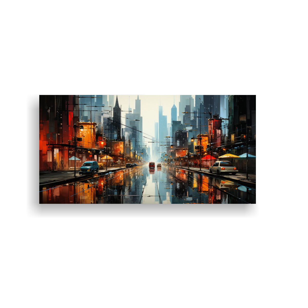 arte-de-pared-moderno-enigm-tico-ciudad-fragmentada-con