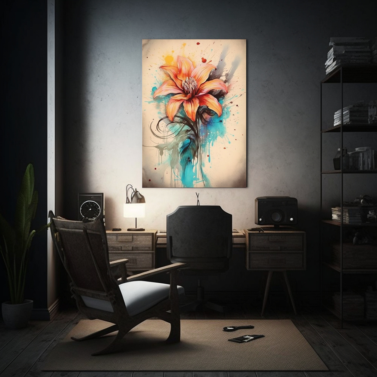 arte-de-pared-moderno-salon-estilo-acuarela-y-tinta-flores-inspiradoras-belleza-1-1