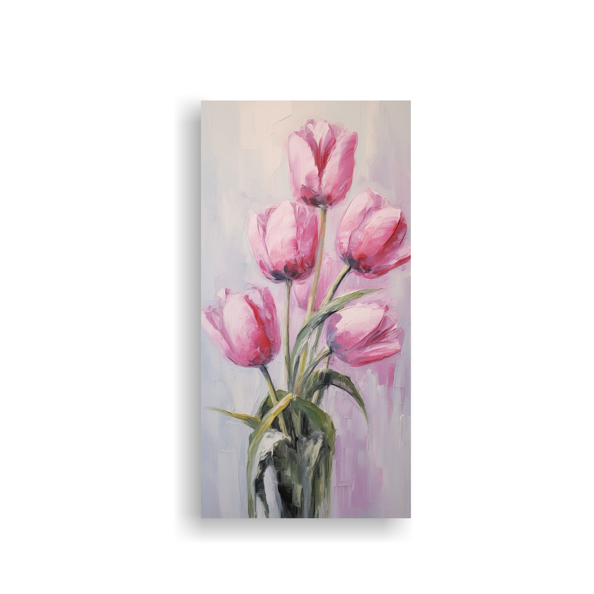 arte-de-pared-perspectiva-a-pink-tulips-estilo-intenso