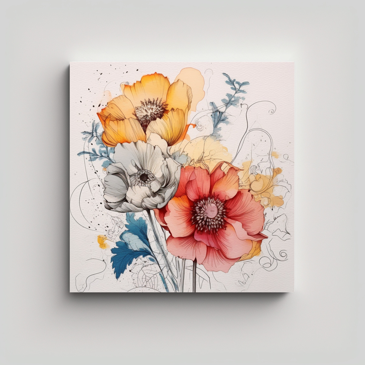 arte-de-pared-vintage-con-variaciones-de-dibujos-florales