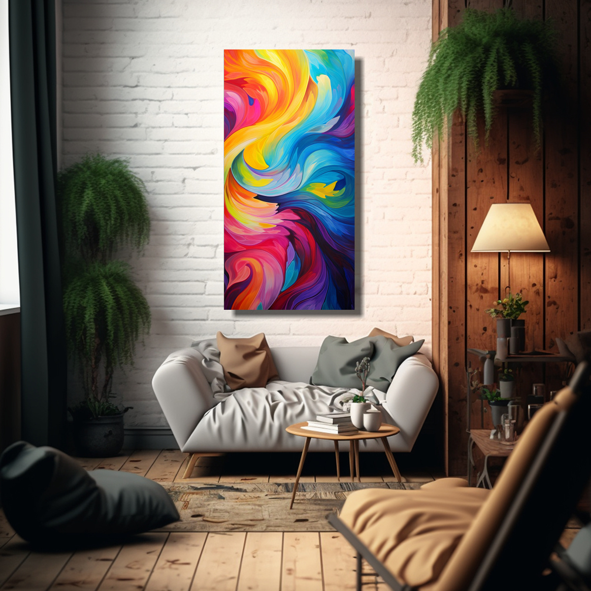 arte-de-pared-vitalidad-whirling-patrones-abstractos-llamativos-y-bohemios-1