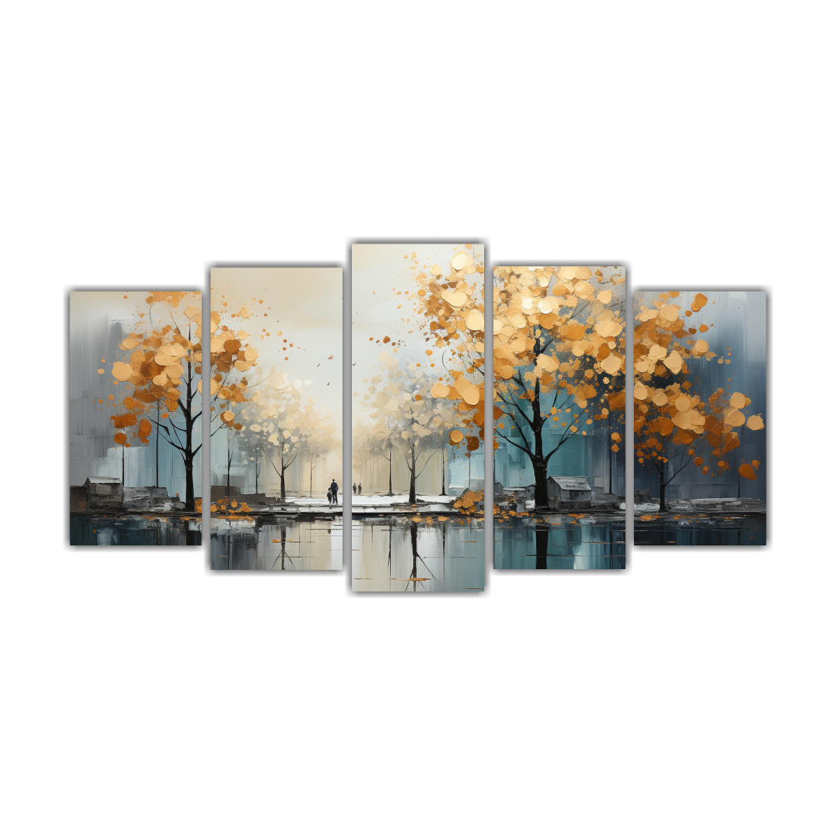 arte-en-lienzo-horizontal-set-5-linda-abstracta-de-rboles-en-plata-y-oro