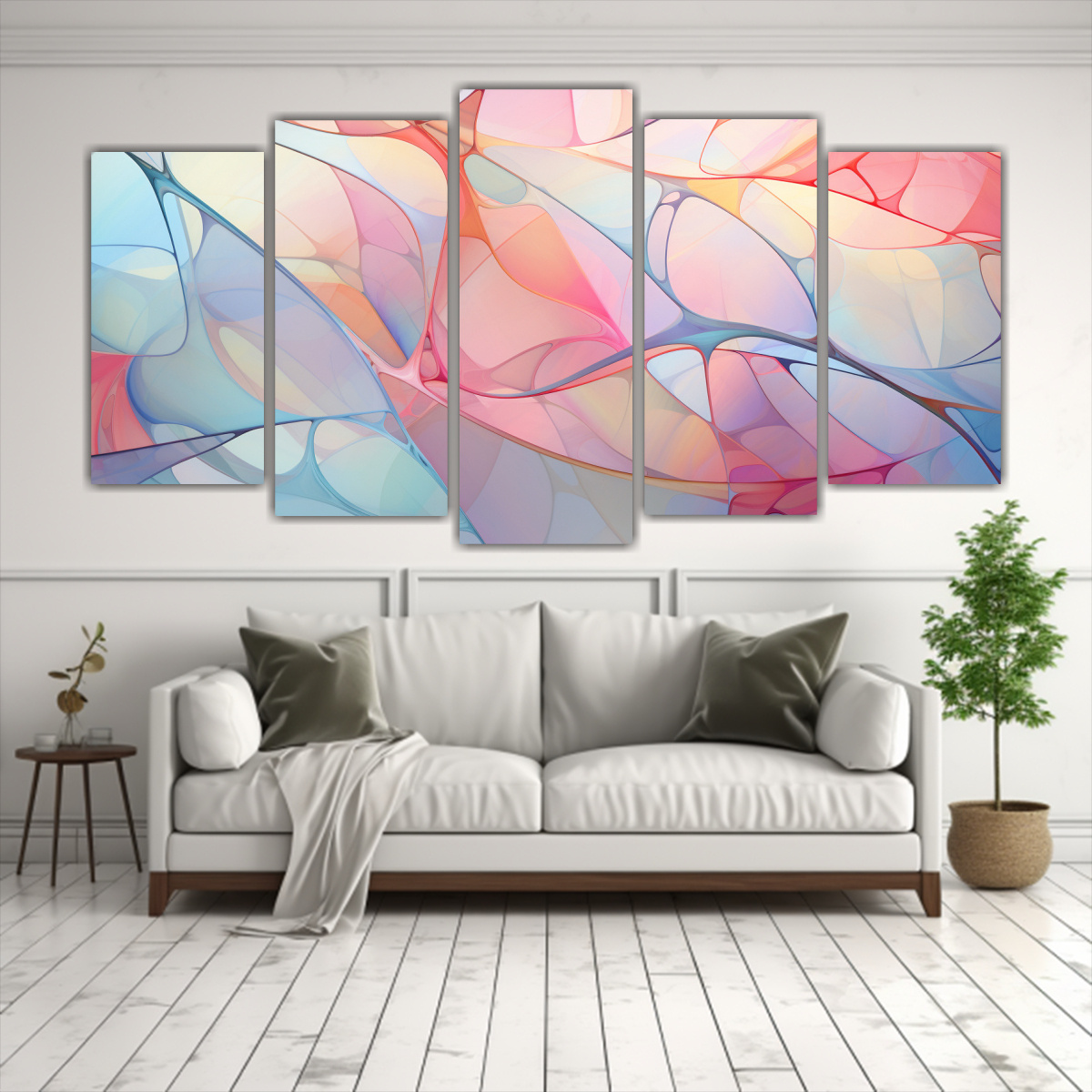 arte-ilustrativo-de-composici-n-abstracta-en-estilo-de-vidrieras-5-lienzos-con-armon-a-crom-tica-1