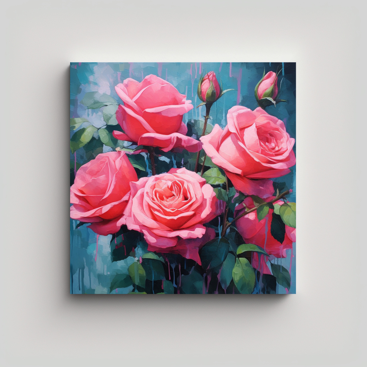 arte-imagen-m-gico-rosas-rosa-vibrante-decorativo-pintura