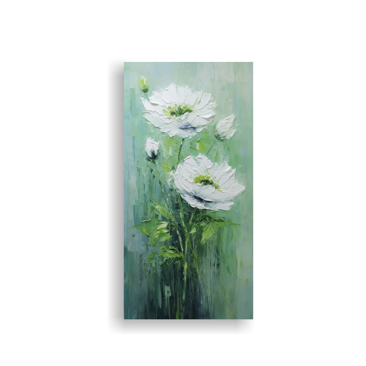 arte-imagen-regalo-pintura-verde-peon-as-estilo-contempor-neo-lienzo-decorativo