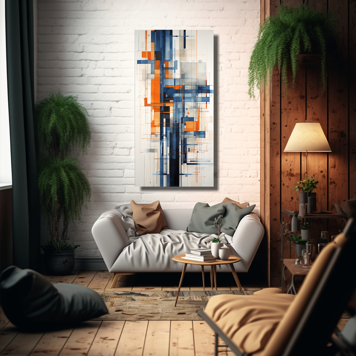 arte-moderno-de-pared-con-dise-o-abstracto-en-naranja-e-ndigo-1