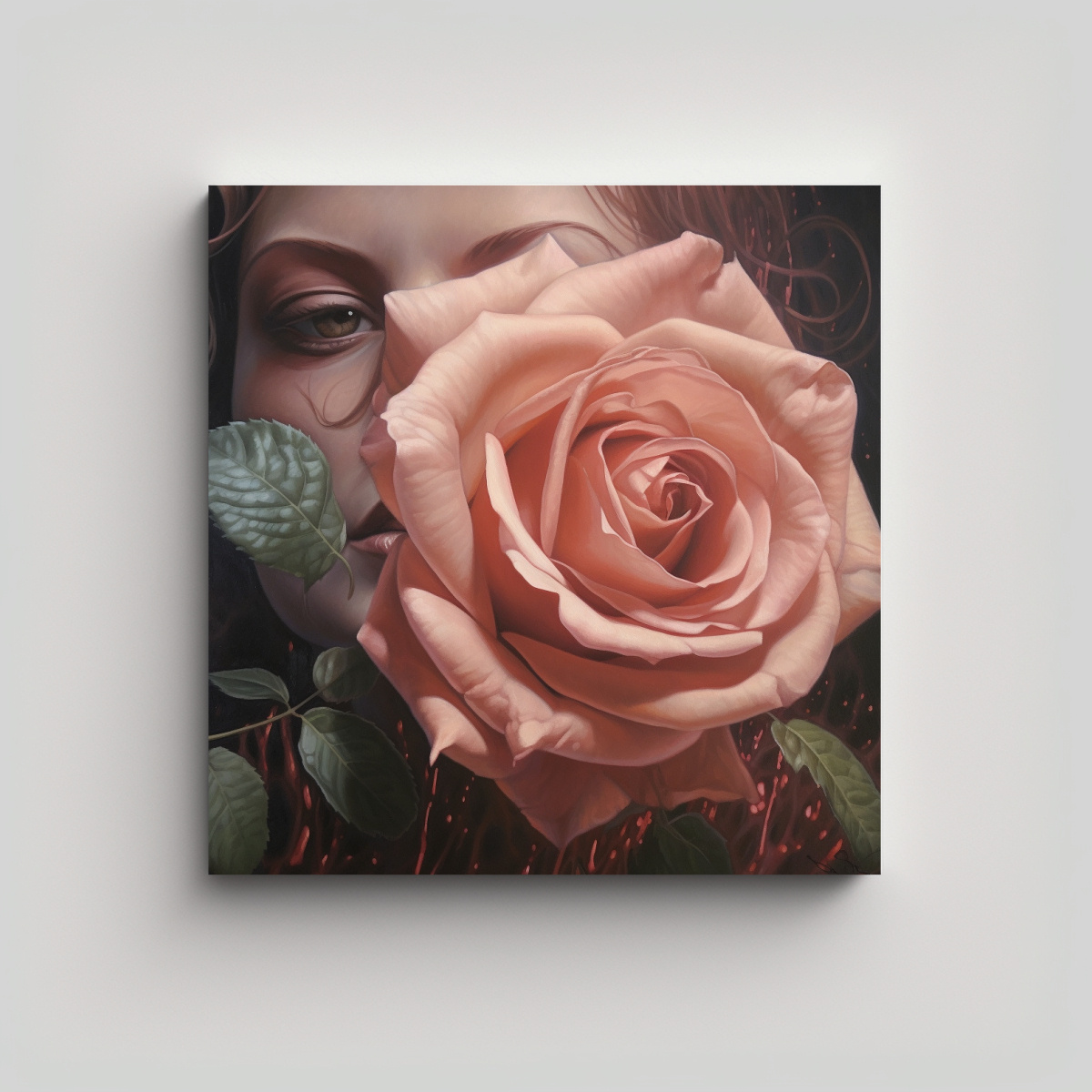 arte-moderno-elegante-de-pared-con-dise-o-de-rosa-chic