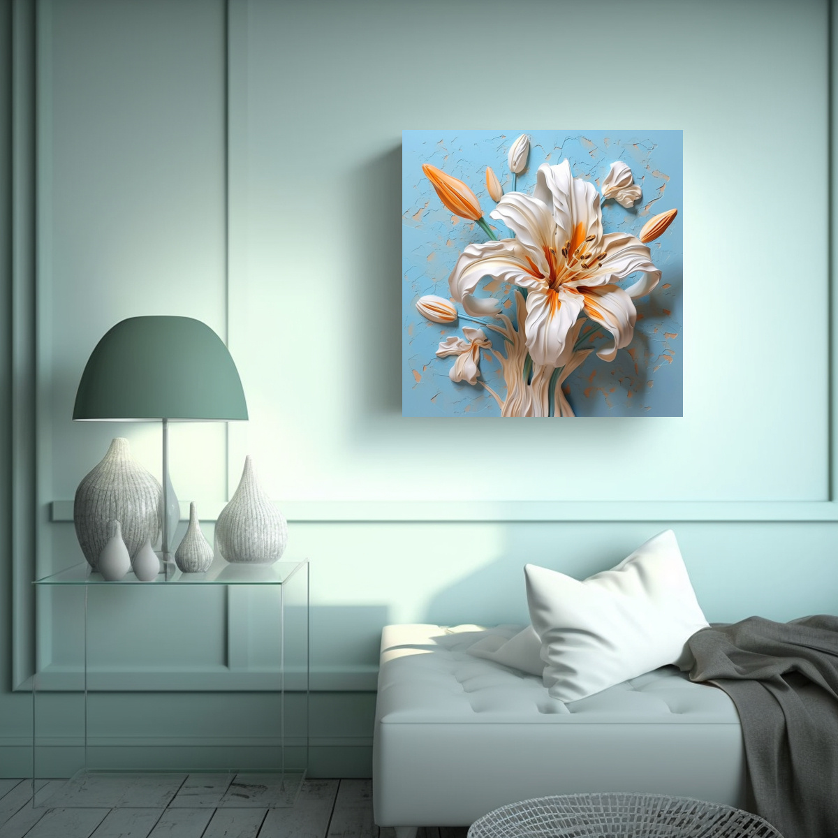 arte-moderno-lienzo-3d-lirio-colorido-con-pigmento-luz-blanca-1