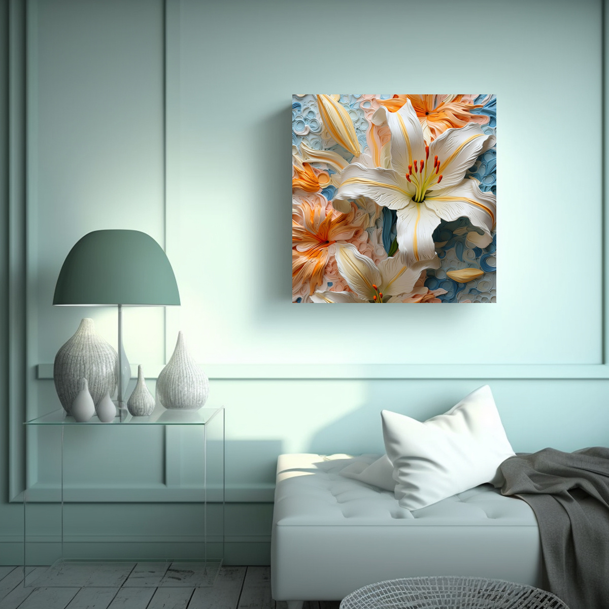 arte-pared-3d-colorido-lirio-pigmento-lienzo-luz-blanca-decorativo-1