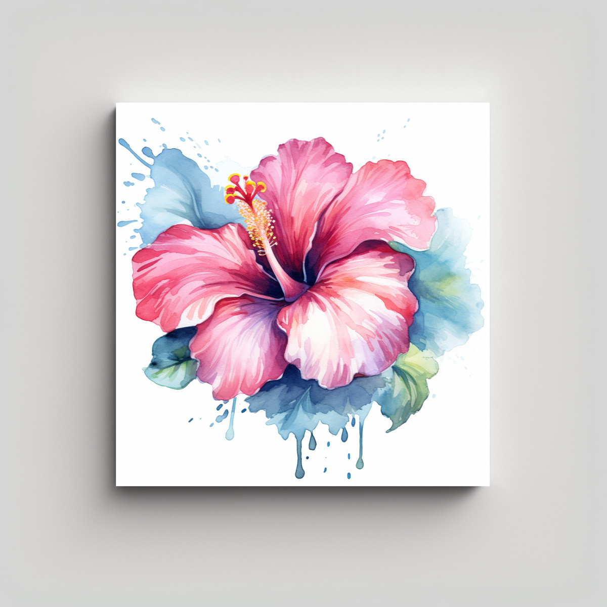 arte-tropical-cuadros-de-equilibrio-con-clipart-de-hibiscus