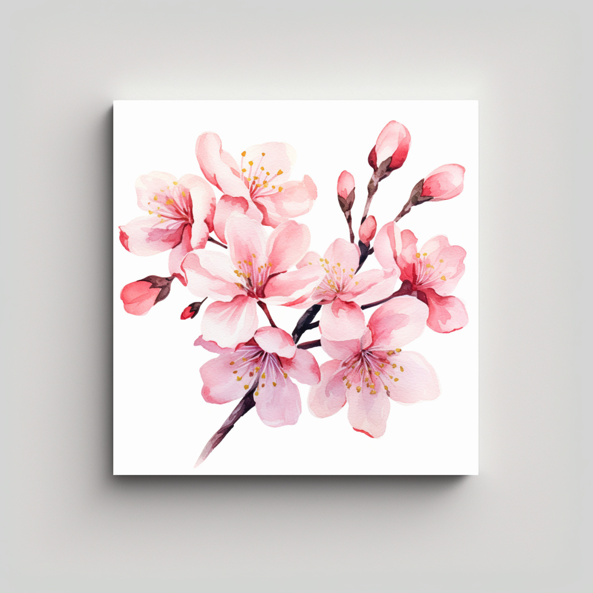 arte-vanguardista-en-acuarela-kenine-blossom-cherry-en-pared
