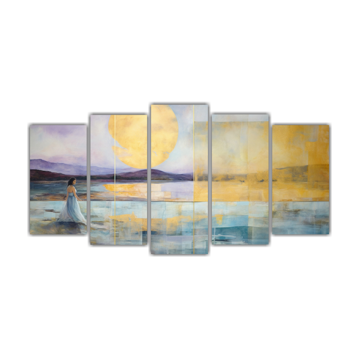 artes-de-pared-calidos-belleza-natural-pintura-en-acuarela-morado-teal-y-dorado