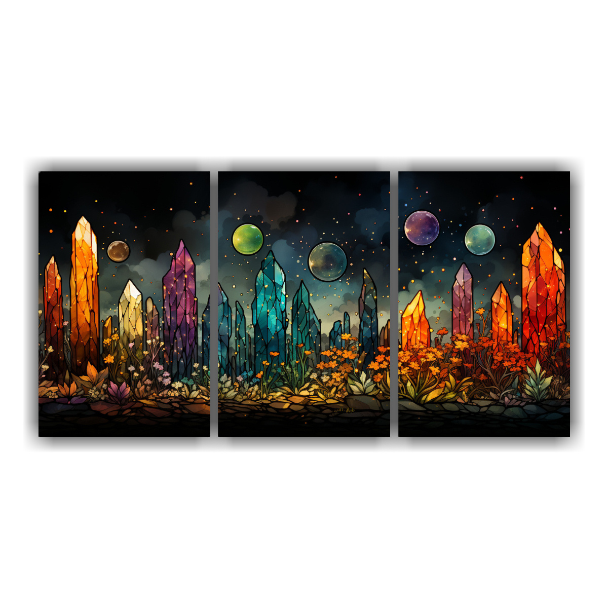 artes-de-pared-decorativo-vida-en-estilo-ke-piedras-coloridas