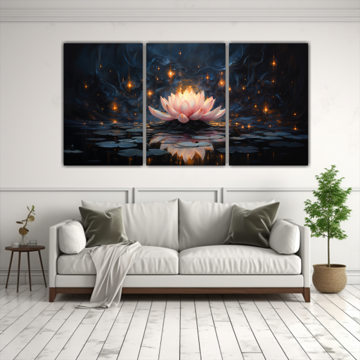 artes-de-pared-vitalidad-pintura-loto-negro-en-lienzo-1