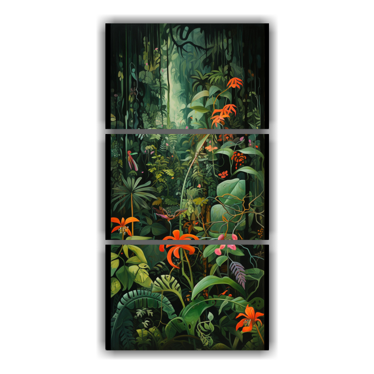 artes-impreso-ba-o-interpretaci-n-abstracta-de-un-dosel-de-selva-lluviosa