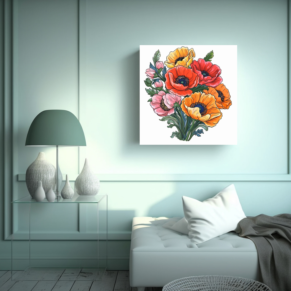 bastidor-con-relieve-bouquet-de-amapolas-coloridas-en-estilo-cartoon-1